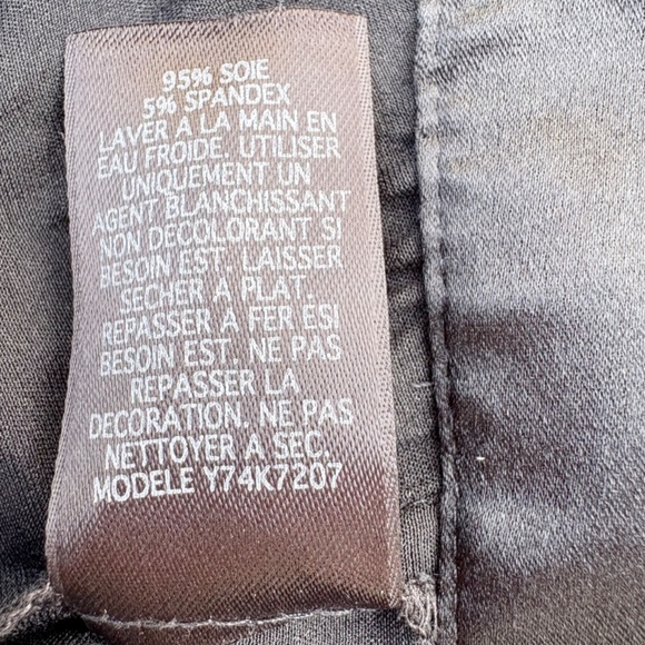 Y2K GUESS Authentic Brand Stretch Silk Blouse Sz Medium - Picture 12 of 14